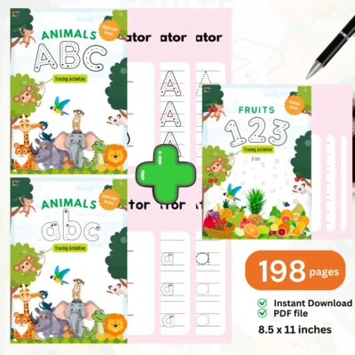 uppercase letters and lowercase letters tracing plus numbers