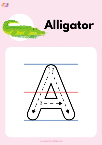 uppercase tracing big A