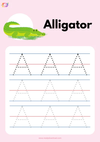 uppercase tracing big A's